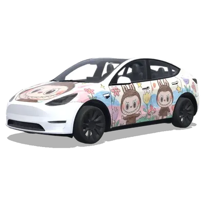 labubu – Tesla Model Y wrap