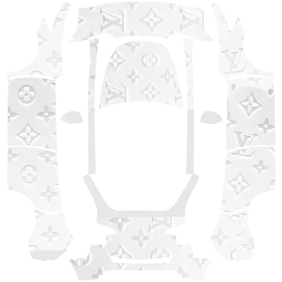 Weißes LV Logo (White lv logo) – Tesla Model 3 Wrap