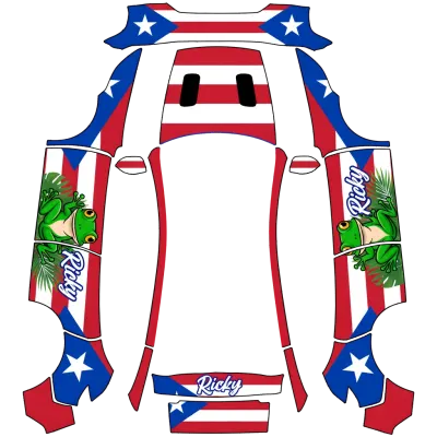 Porto Rico personnalisé (Puerto Rico custom) – covering Tesla Model Y