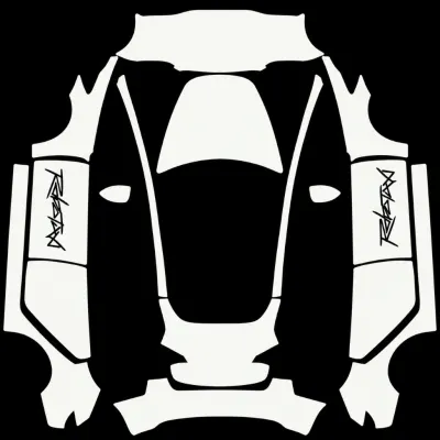 Robotaxi noir (Robotaxi black) – covering Tesla Model 3
