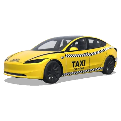 棋盤格條紋城市計程車 – 特斯拉 Model 3 塗裝