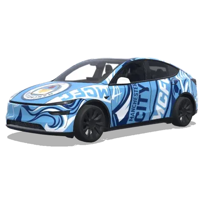 Man City avec blason – covering Tesla Model Y