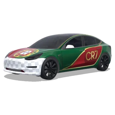 葡萄牙國旗與CR7 – 特斯拉 Model 3 塗裝
