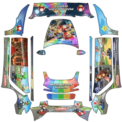 Mario Kart World (Mario kart World) – Tesla Model 3 Wrap