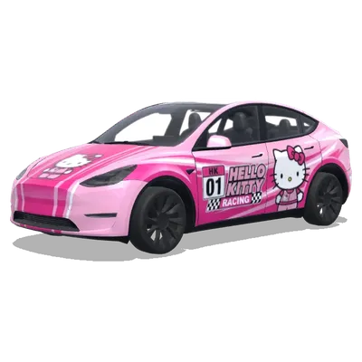 Baby Pink Hello Kitty – Tesla Model Y wrap
