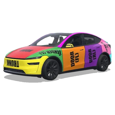 부품별 색상 랩 – 테슬라 Model Y 랩핑