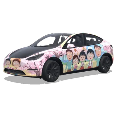 Chibi Maruko-chan (樱桃小丸子) – Tesla Model Y wrap