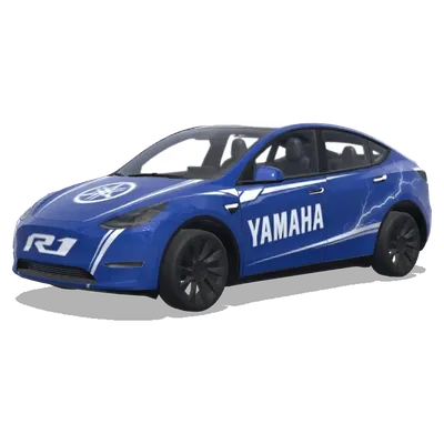 Blue Metallic Yamaha – Tesla Model Y wrap