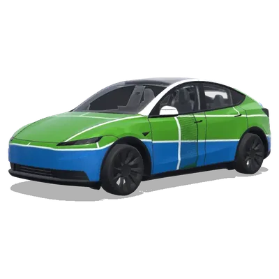 Теннисный корт (tennis court.) – оклейка Tesla Model Y