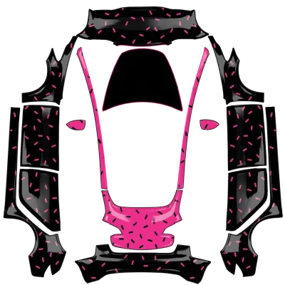 黑秋熱秋粉秋（black autumn hot autumn pink autumn） – 特斯拉 Model 3 塗裝
