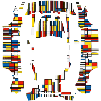 Mondrian loco (crazymondrian) – wrap para Tesla Model Y