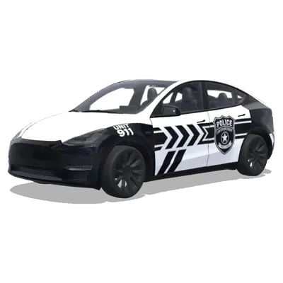 Подразделение 911 Полиция – оклейка Tesla Model Y