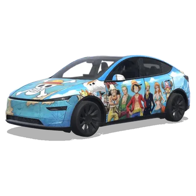 海賊王草帽一夥全員 – 特斯拉 Model Y 塗裝