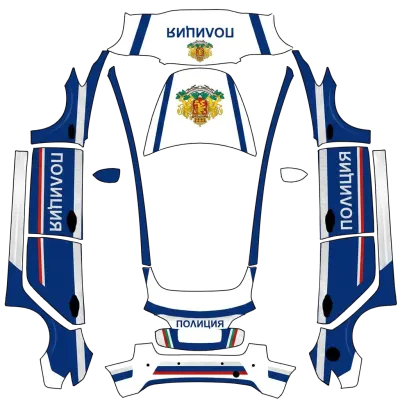 Полиция (Police) – оклейка Tesla Model 3