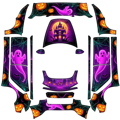 Neon Halloween – Tesla Model 3 Wrap
