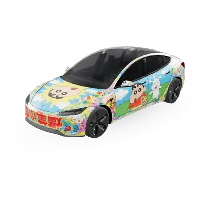 Sonnenschein-Shin-chan-Folierung (蜡笔小新) – Tesla Model 3 Wrap