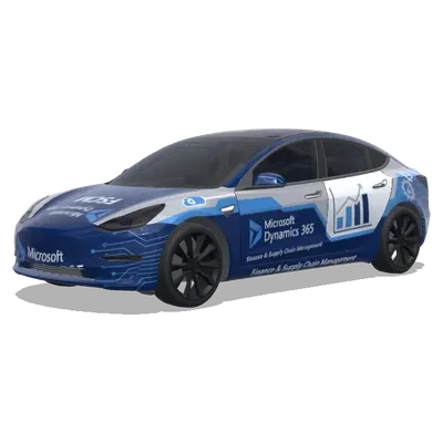 Дизайн Dynamics 365 – оклейка Tesla Model 3