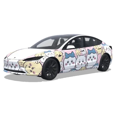 Chiikawa Full Wrap – Tesla Model 3 wrap