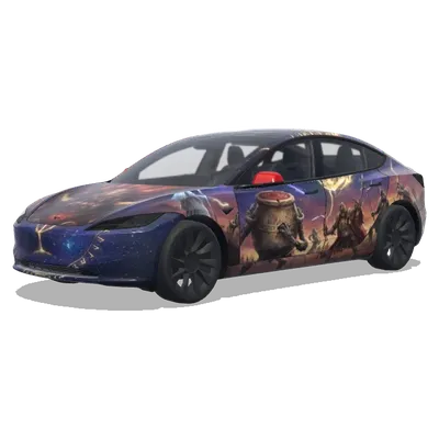 Radahn's Inverted Fury – Tesla Model 3 wrap