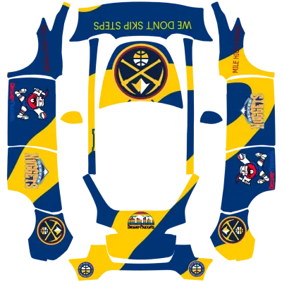 Денвер Наггетс (Denver Nuggets_More logos_Model Y) – оклейка Tesla Model Y