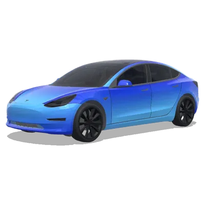 Blaues Gradient mit Boruto – Tesla Model 3 Wrap