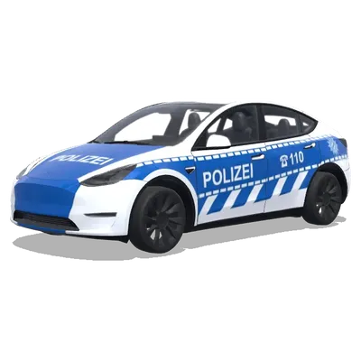 Bleu blanc police 110 – covering Tesla Model Y