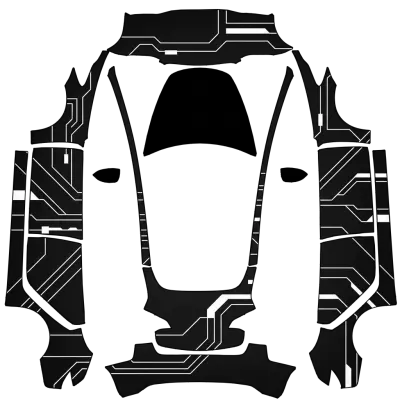 NieR Automata Black Box (Nier Automata Black Box) – Tesla Model 3 Wrap