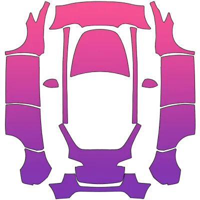 Farbverlauf Pink Lila (Color gradient pink-purple) – Tesla Model Y Wrap