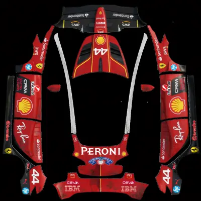 Ferrari Race debris – Tesla Model 3 wrap
