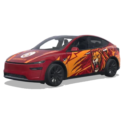 galatasaray lion aggressive stunning remarkable – Tesla Model Y wrap