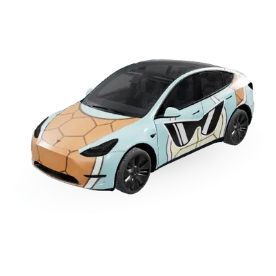 Schiggy (squirtle) – Tesla Model Y Wrap
