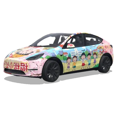 Chibi Maruko-chan (樱桃小丸子) – Tesla Model Y Wrap
