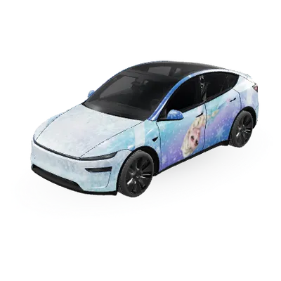 アナと雪の女王2 (Elsa 2) – テスラ Model Y ラッピング