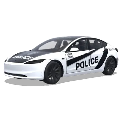 Полицейский автомобиль, подразделение 3024 – оклейка Tesla Model 3