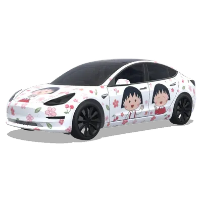 Chibi Maruko Cute – Tesla Model 3 wrap
