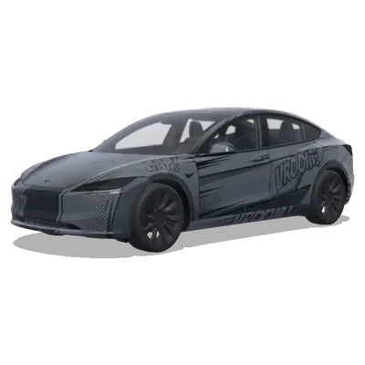 Gris furtif bande dessinée (stealth grey comic style) – covering Tesla Model 3