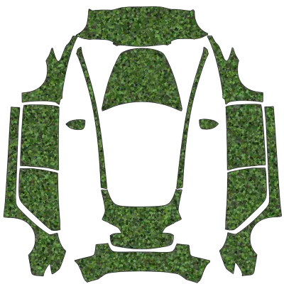 Маленькие зелёные листья (johng-smallgreenleafs) – оклейка Tesla Model 3