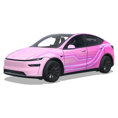 Neon-Schaltkreis Pink – Tesla Model Y Wrap
