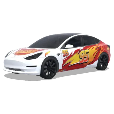 マックィーン (Fulger McQueen) – テスラ Model 3 ラッピング