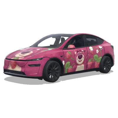 Lotso (草莓熊) – Tesla Model Y wrap