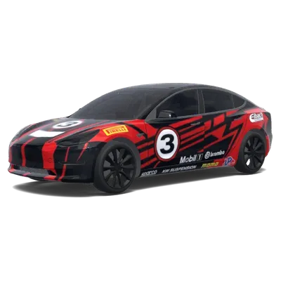 Roter Blitz Nummer 3 – Tesla Model 3 Wrap