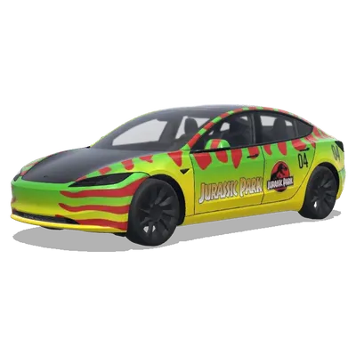 Парк Юрского периода (Create a true replica of Jurassic Park theme) – оклейка Tesla Model 3