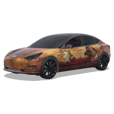 カウボーイ風 (western cowboy style) – テスラ Model 3 ラッピング