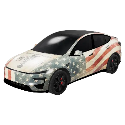 Трибьют Дня памяти (Memorial Day Tribute) – оклейка Tesla Model Y