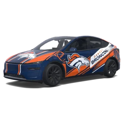 Denver Broncos (Denver Broncos themed wrap.) – Tesla Model Y Wrap