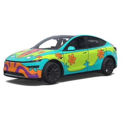 스쿠비 두 미스터리 머신 (scooby doo myster machine.) – 테슬라 Model Y 랩핑