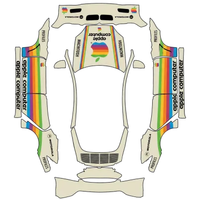Apple Racing Livery (Apple Computer Racing Livery) – Tesla Model S Wrap