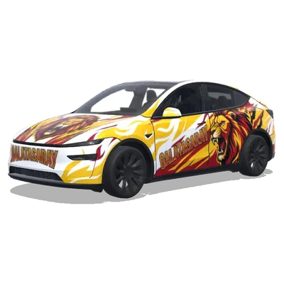 ガラタサライライオン (galatasaray lion aggressive stunning remarkable) – テスラ Model Y ラッピング
