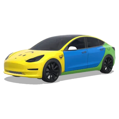 Roblox Noob – Tesla Model 3 wrap