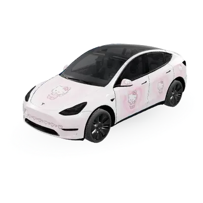 Hello Kitty Light Pink – Tesla Model Y wrap